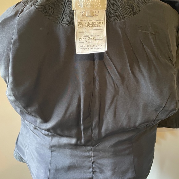 Badgley Mischka  Black Silk Silk Blend Jacket with Gorgeous Detail - Picture 12 of 12